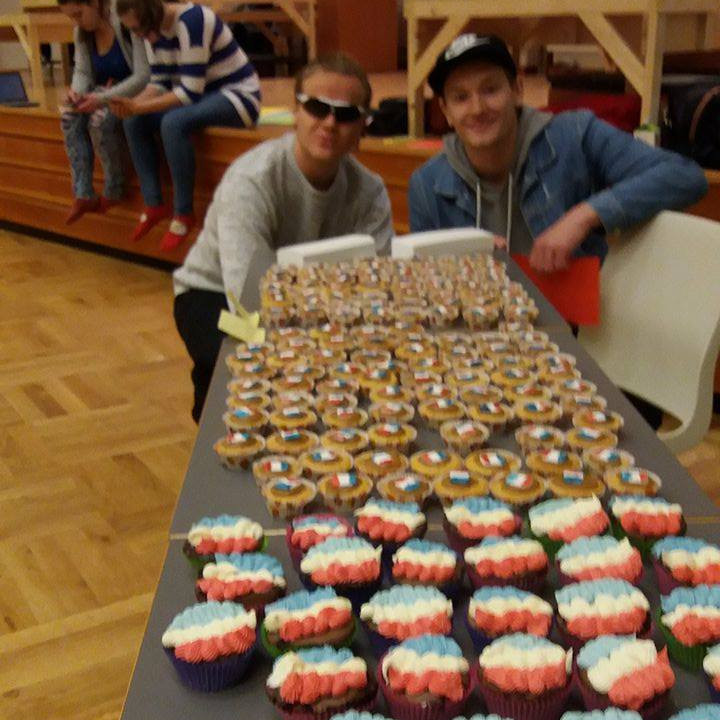 Nemendur frönskudeildar undirbúa marathon.