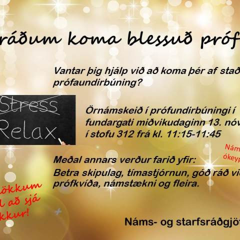 Örnámskeið í prófaundirbúningi