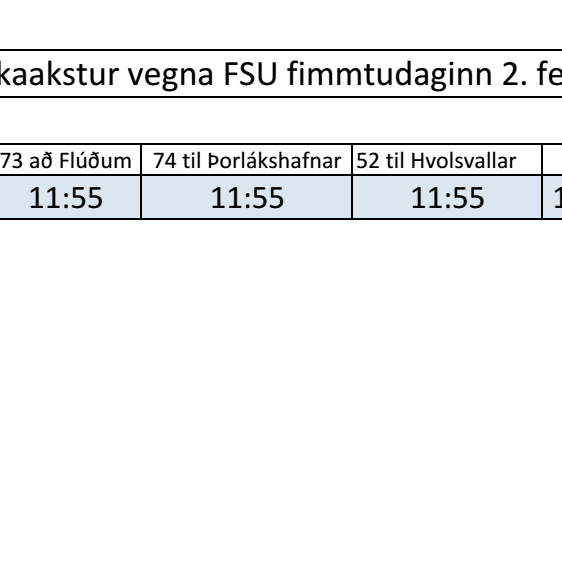Kennsla fellur niður eftir hádegi 4. febrúar