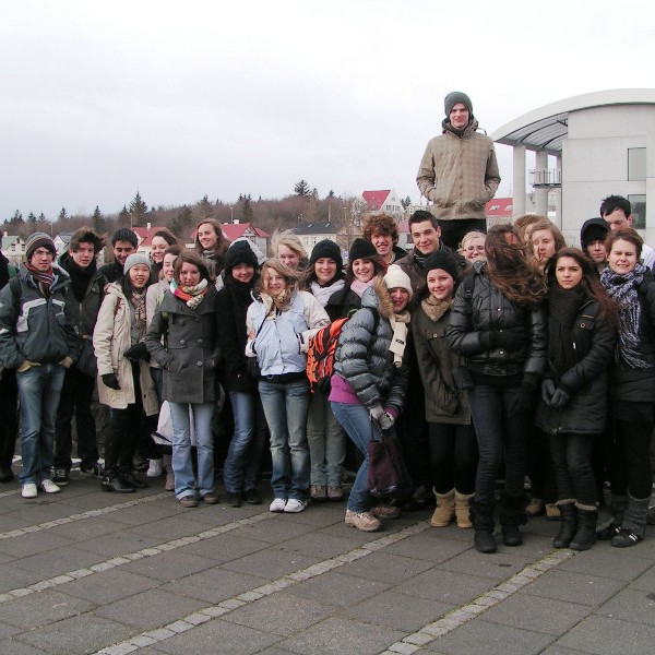 Frakkar skoða skerið