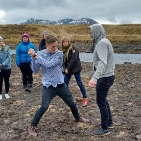 Nemendur í Njáluferð.