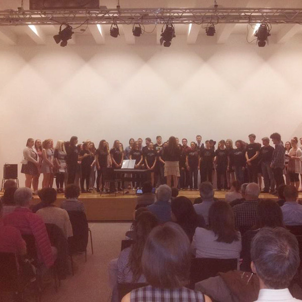 Mynd frá ferðalagi kórsins til Ítalíu.