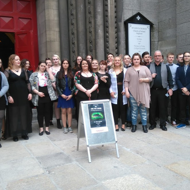 Myndin er tekin í nýafstaðinni ferð kórsins til Dublin.