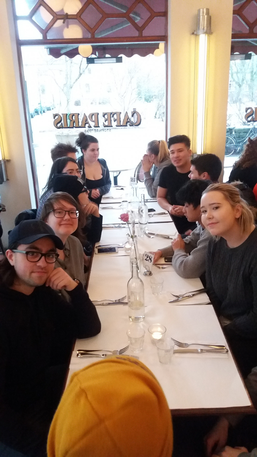 Nemendur snæddu franskættaðan mat á Cafe Paris í Reykjavík.