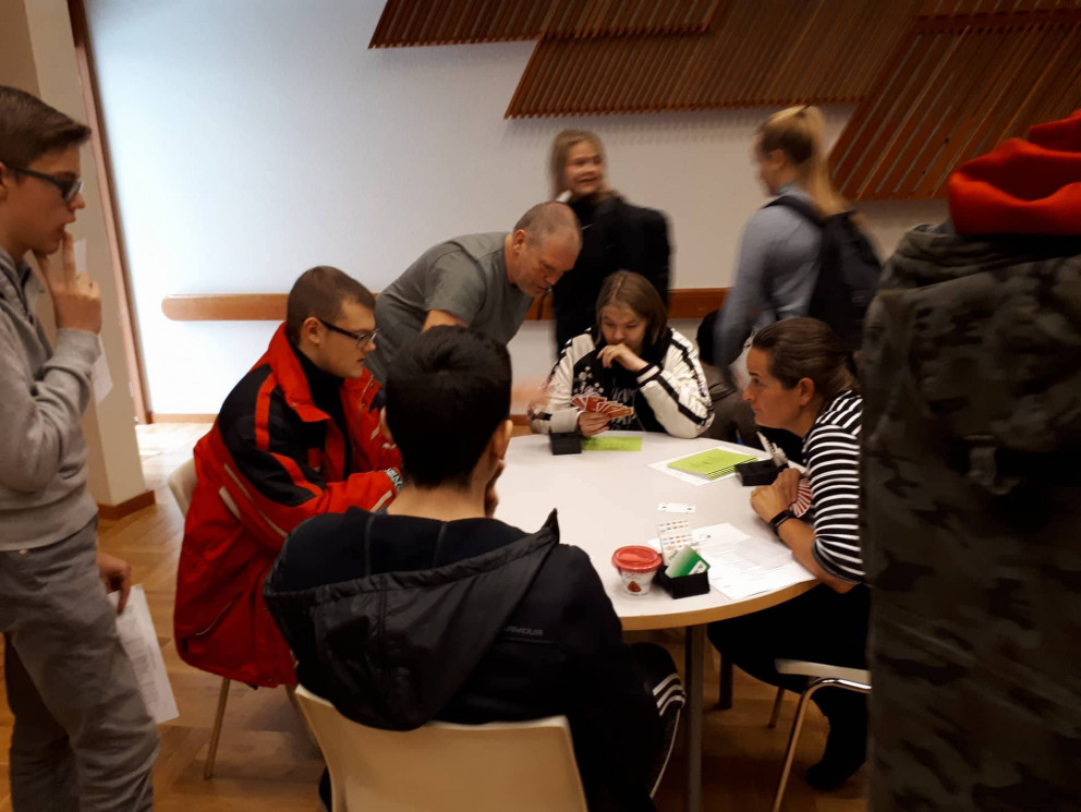 Nemendur fengu kynningu á Bridge á áfangamessu, en boðið verður upp á bridgeáfanga á vorönn.