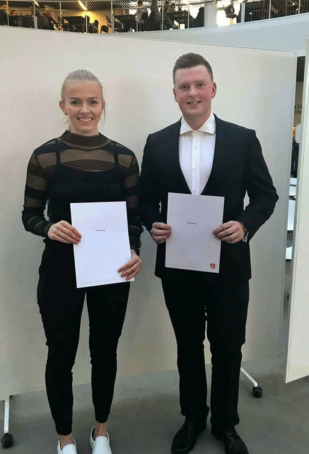 Esther Ýr Óskarsdóttir og Bjarki Már Magnússon.