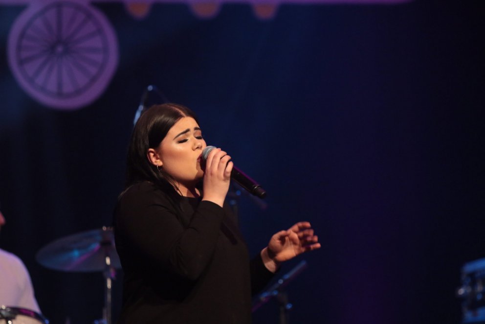 Þórey Hekla, sigurvegari söngkeppni FSu.
Myndina tók Magnús Hlynur Hreiðarsson.