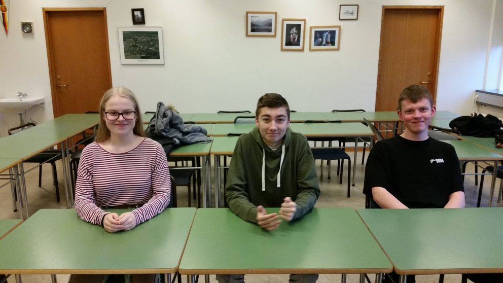 Gettu betur lið FSu: Guðný Von Jóhannesdóttir, Sólmundur Magnús Sigurðarson og Svavar Daðason.