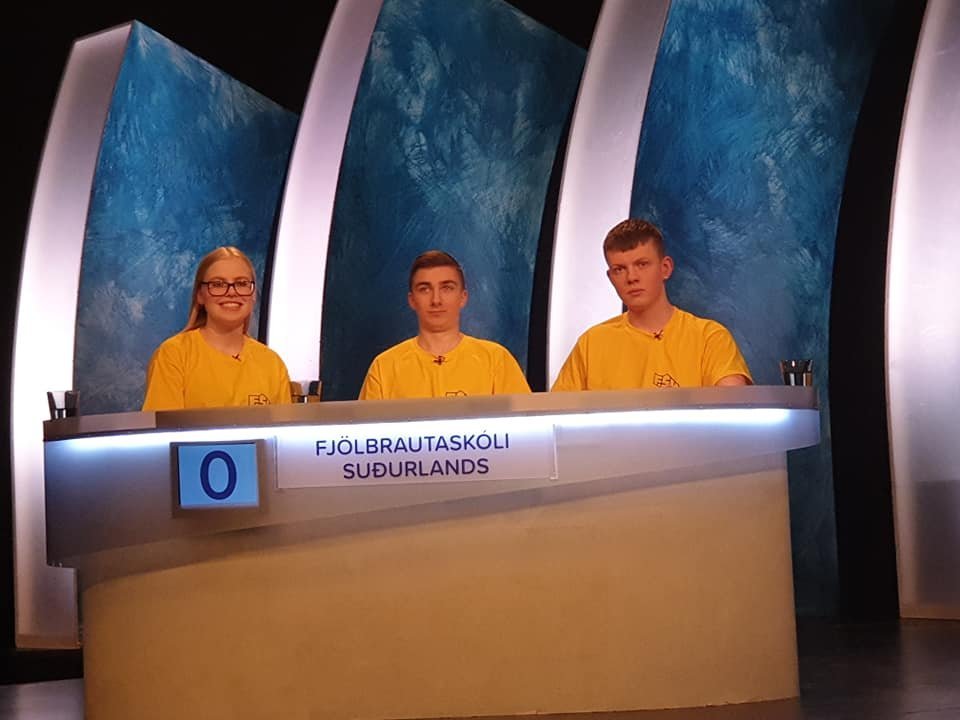 Gettu betur lið FSu í sjónvarpssal RÚV á föstudag, þau Guðný Von Jóhannesdóttir, Sólmundur Sigurðsso…