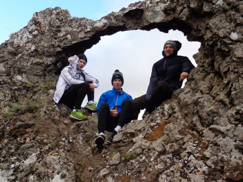 Nemendur í fimm fjalla útivistaráfanga gengu að 