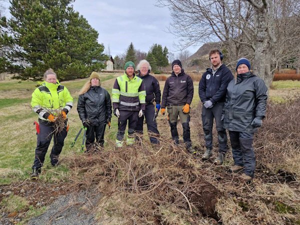 Nokkrir nemendur gáfu sér tíma í myndatöku