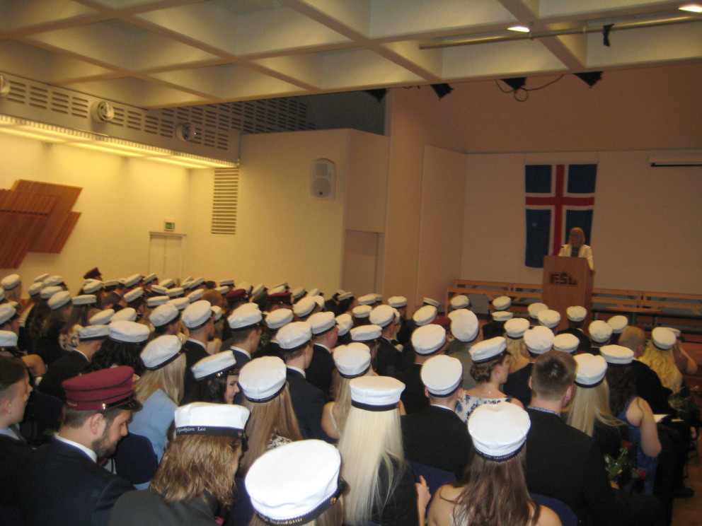 Frá brautskráningu á vorönn 2016.