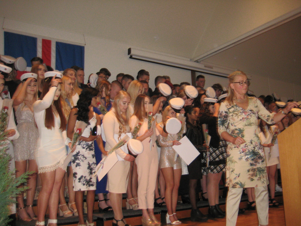 Mynd frá brautskráningu vorið 2017.