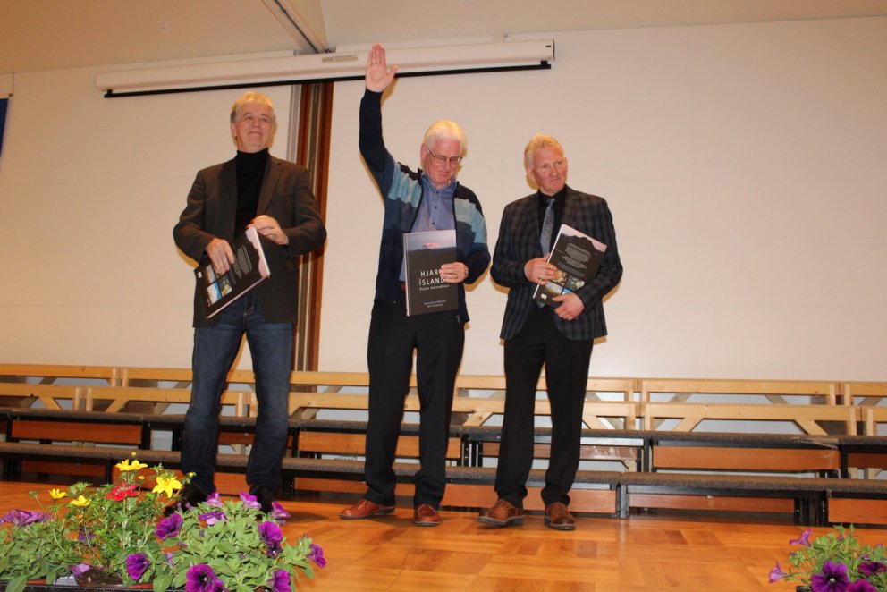 Helgi Þorvaldsson, Ólafur Bjarnason og Sigurðu Grímsson hafa starfað samtals við skólann í 96 ár.