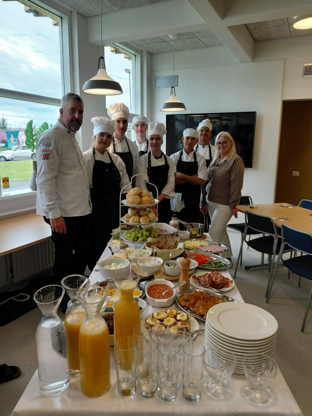 Dýrindis morgunverðarhlaðborð í boði GMF