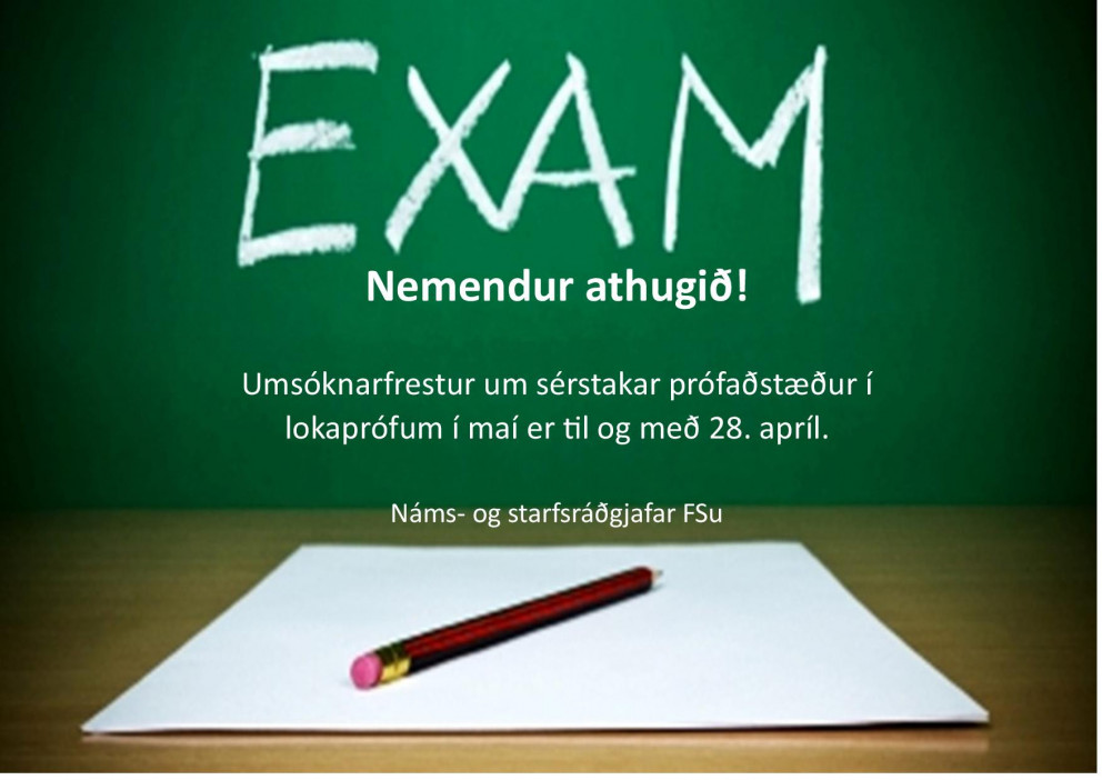 Sérstakar prófaðstæður - umsókn