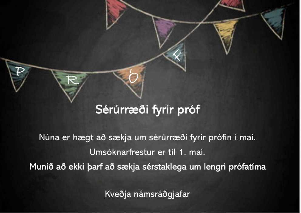 Sérúrræði fyrir próf