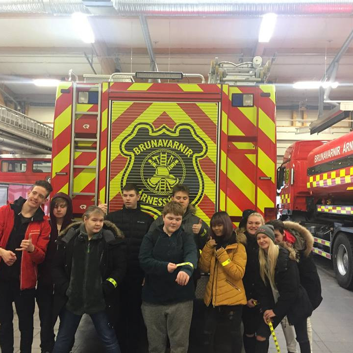 Nemendur fengu að skoða allt milli himins og jarðar í Björgunarmiðstöðinni.