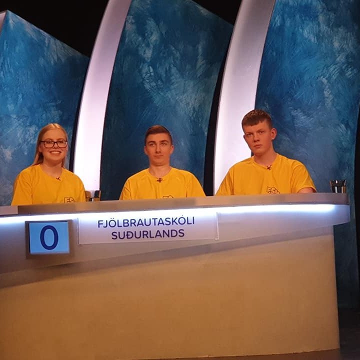 Gettu betur lið FSu í sjónvarpssal RÚV á föstudag, þau Guðný Von Jóhannesdóttir, Sólmundur Sigurðsso…