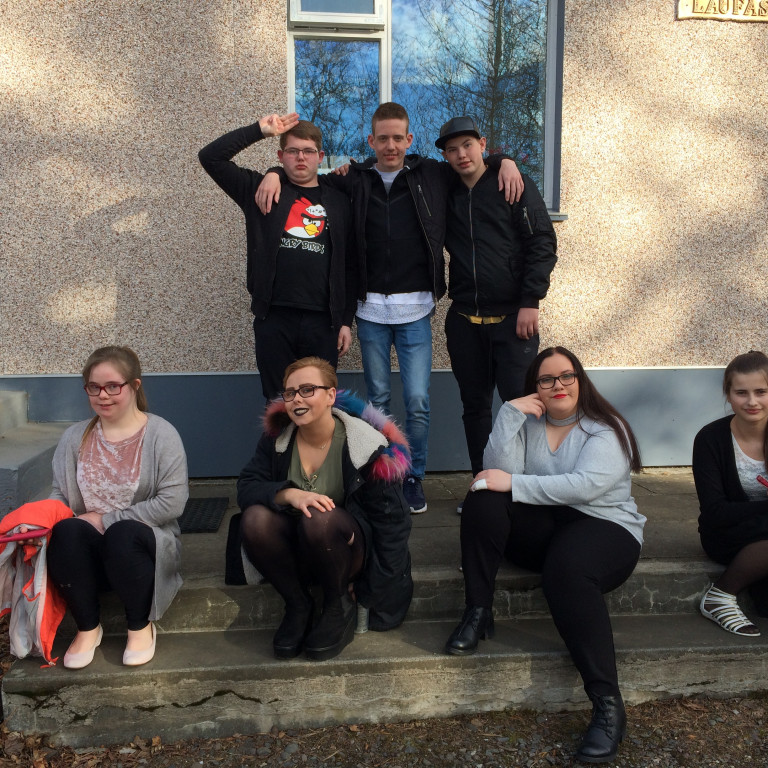 Hópurinn skemmti sér vel á hæfileikakeppninni.