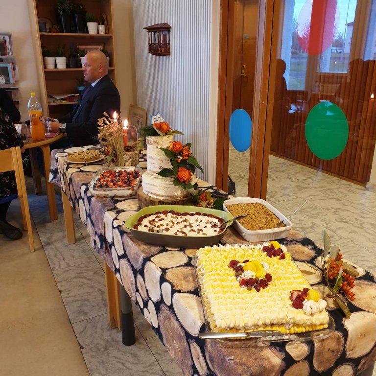 Glæsilegt kaffihlaðborð.