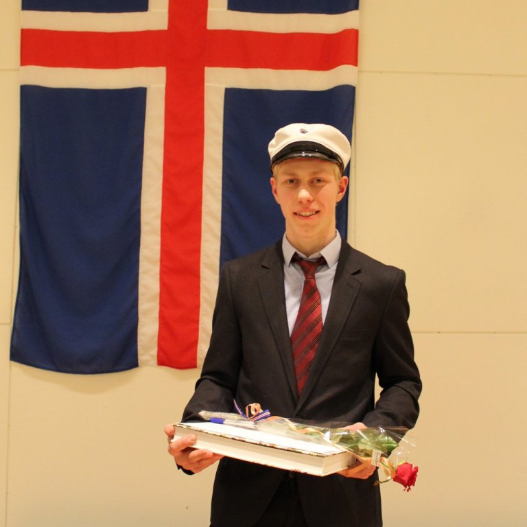 Almar Óli Atlason, dúx FSu á haustönn 2018.