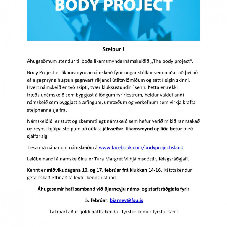 Líkamsmyndarnámskeið