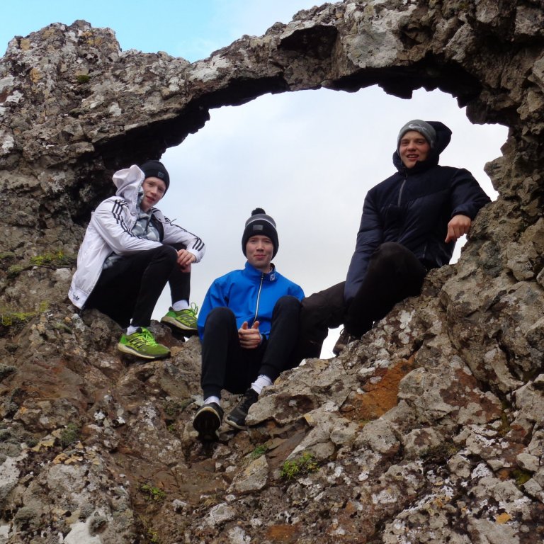 Nemendur í fimm fjalla útivistaráfanga gengu að 