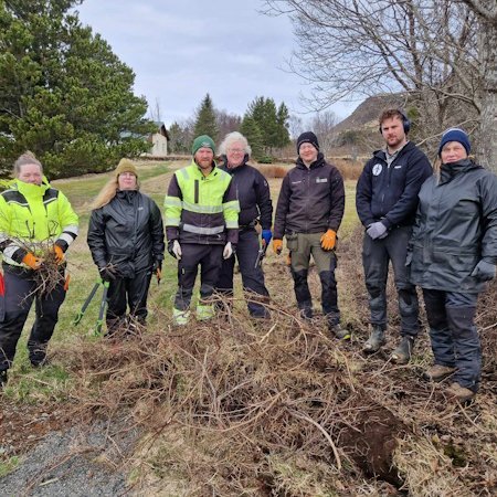 Nokkrir nemendur gáfu sér tíma í myndatöku