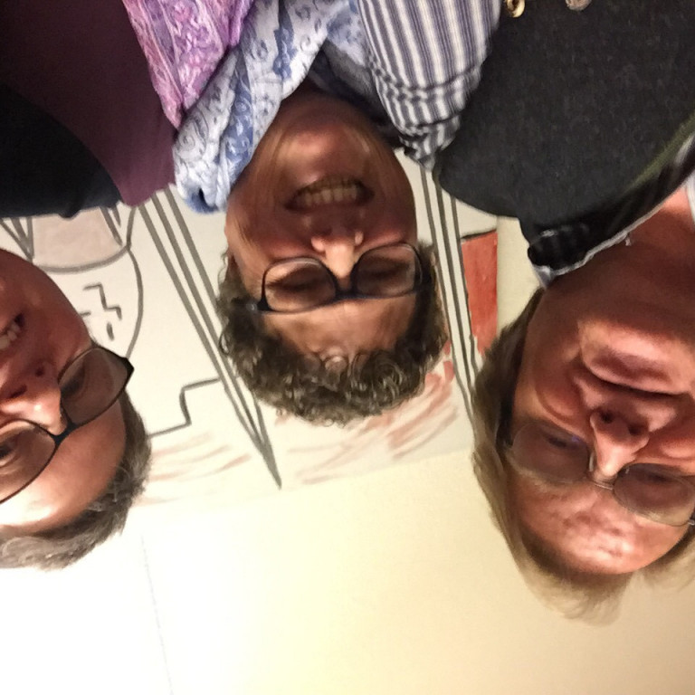 Ægir Pétur Ellertsson ásamt þeim Averil og Mariu.