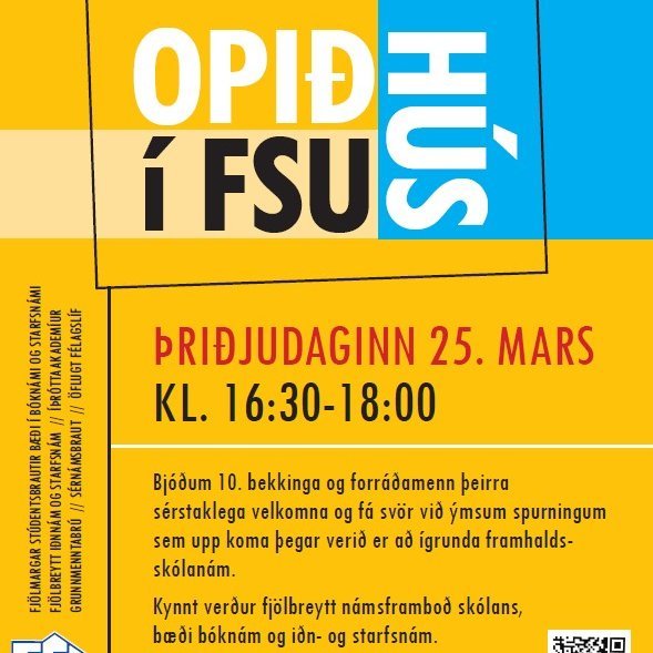 Velkomin á opið hús 25. mars
