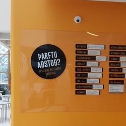 Nýtt upplýsingaskilti fyrir nemendur.