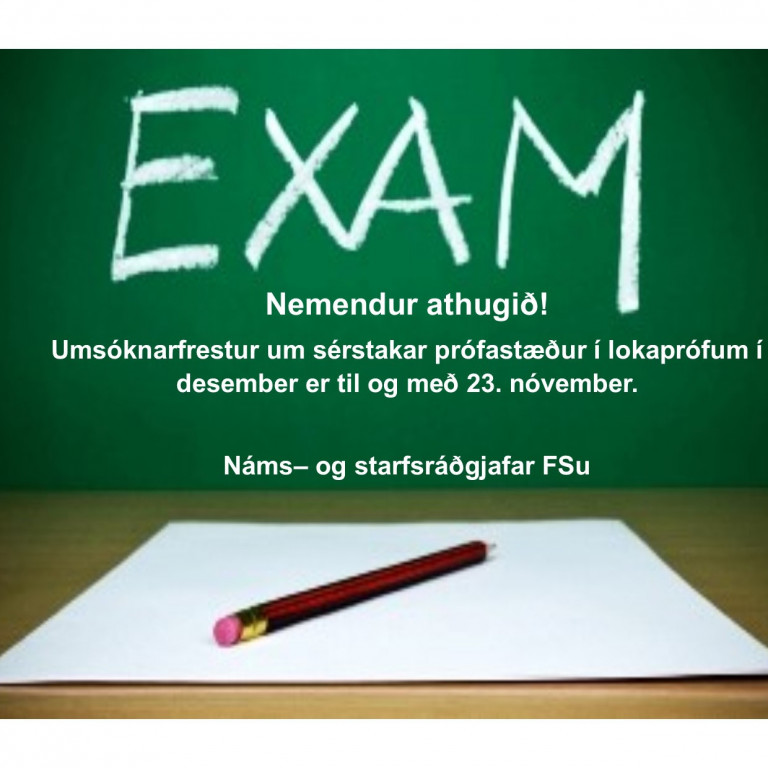 Umsóknir um sérstakar prófaðstæður