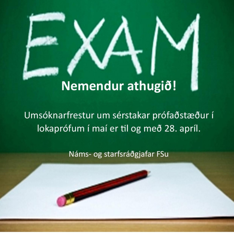 Sérstakar prófaðstæður - umsókn