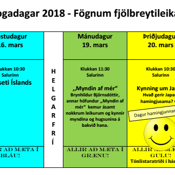 Dagskrá Regnbogadaga.
