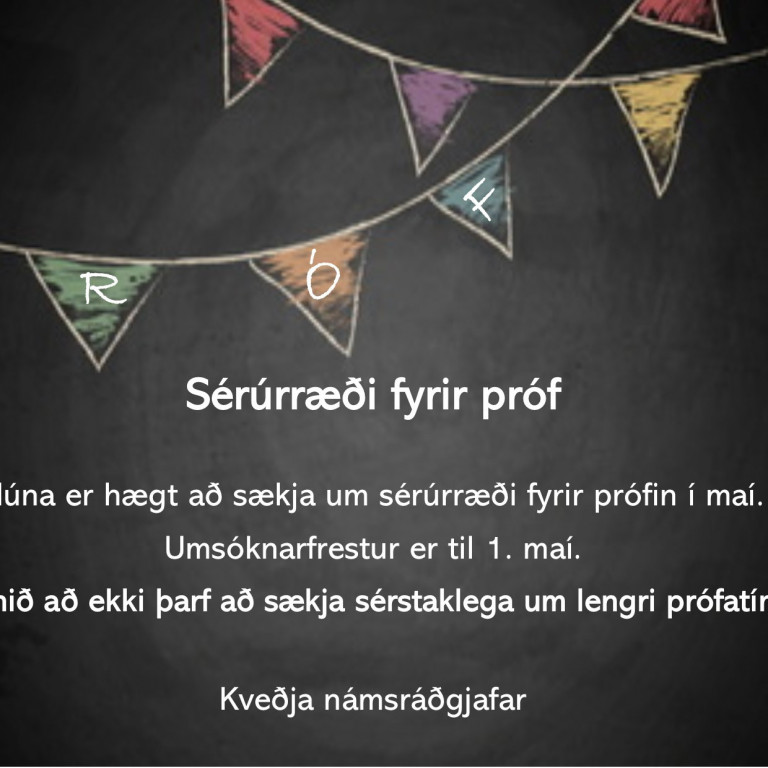 Sérúrræði fyrir próf