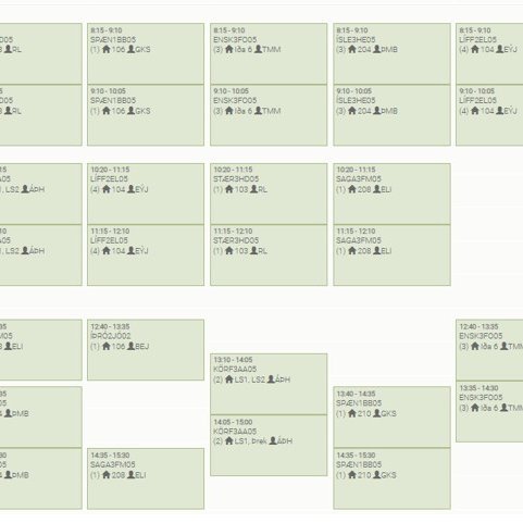 Rafrænar töflubreytingar á vorönn 2025