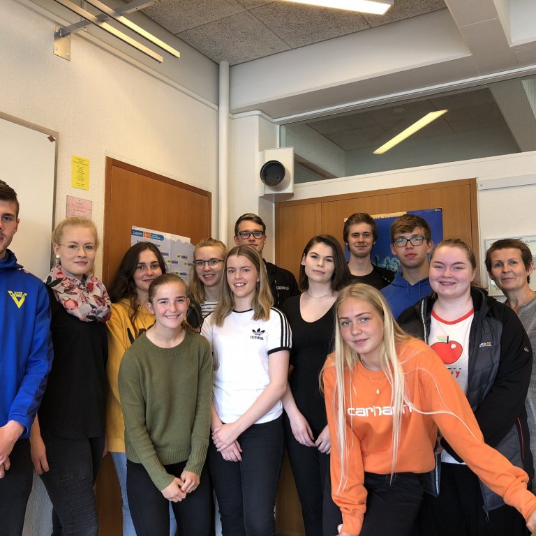 Nemendur í þýsku fengu góða heimsókn.